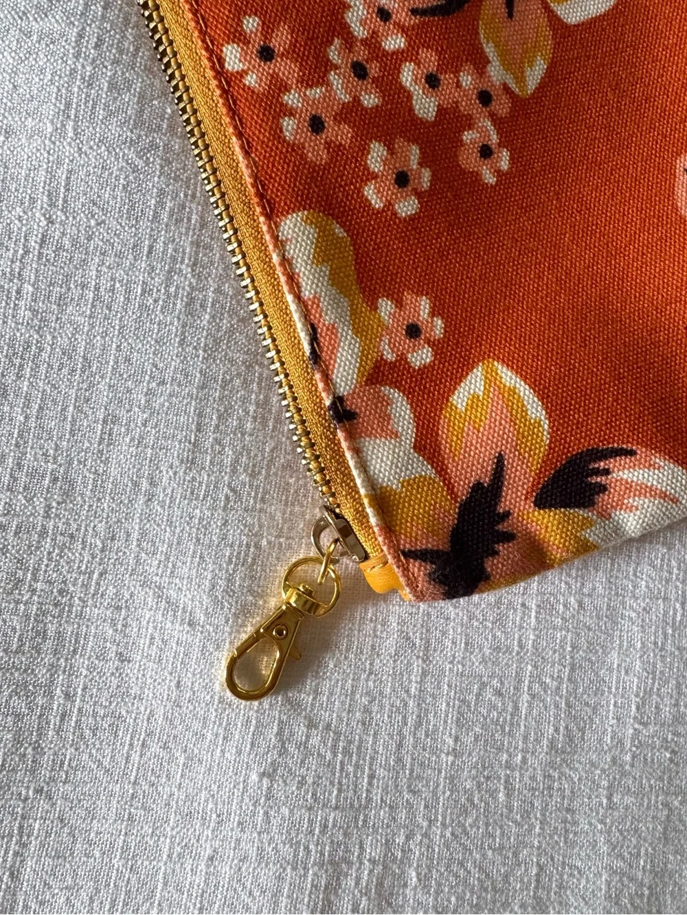 Rachel Pally Orange Floral Reversible Clutch